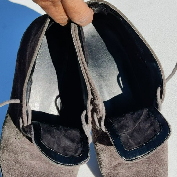 Franco Sarto Lace Up Ankle Booties 8M Gray Suede - Picture 10 of 11